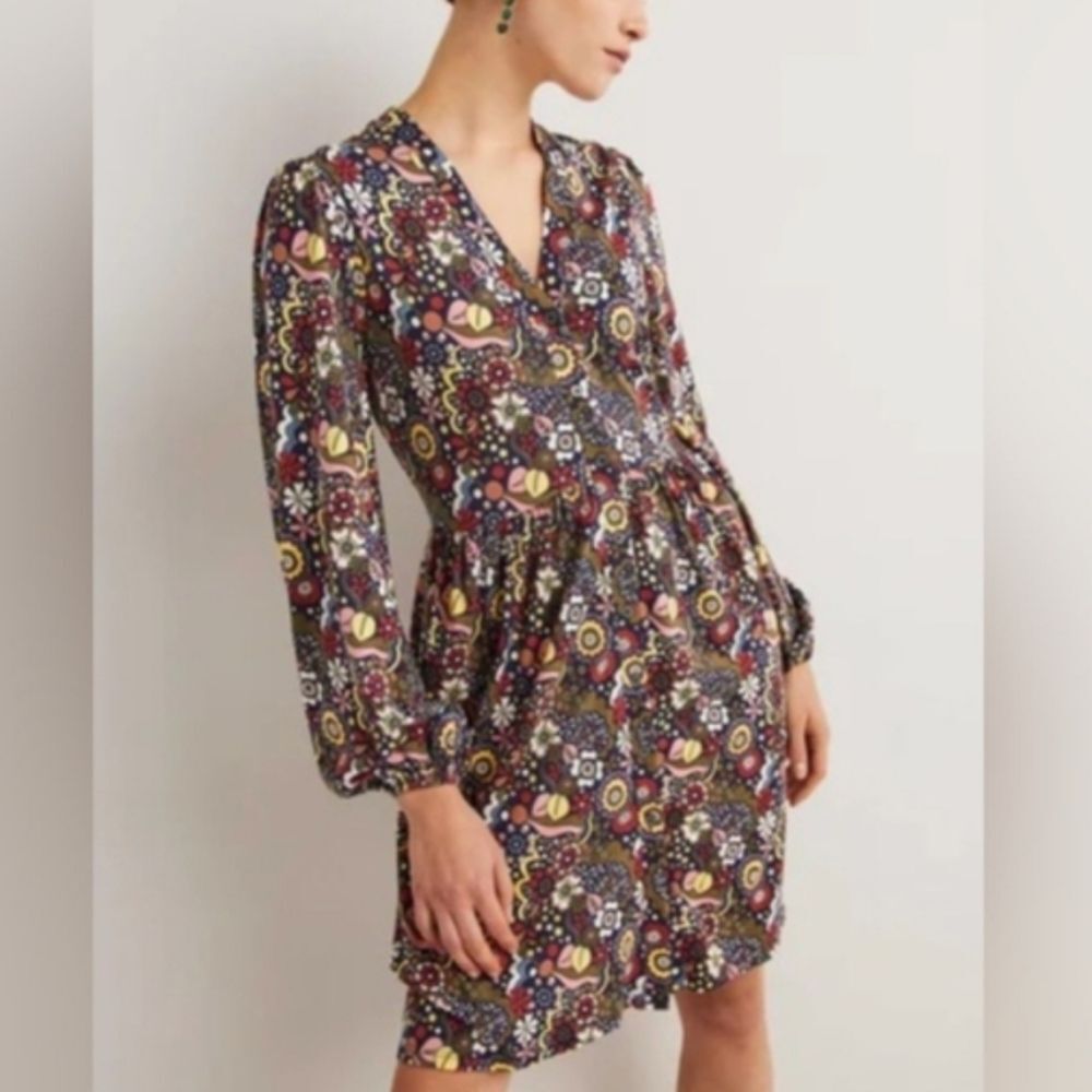 Boden Button Through Soft Knit Dress